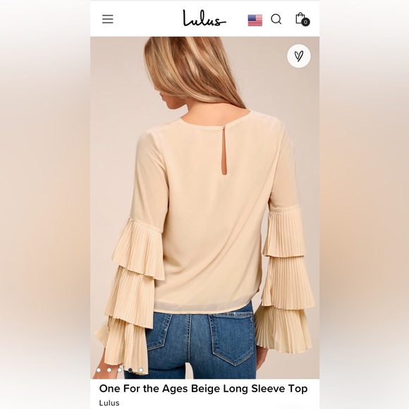 Pleated Sleeve Blouse - Picture 4 of 9